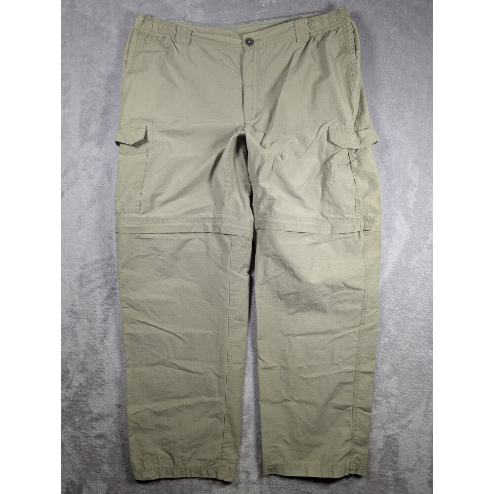 Columbia Cargo Convertible Pants Mens XL Beige Zipper Shorts Outdoor Hiking